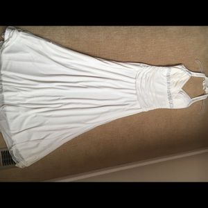 Off White Halter Sequined Wedding/formal dress